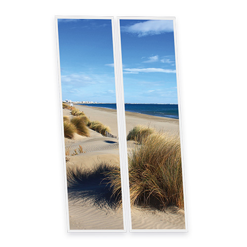 [DT1-DUN-12030-X2] Pack 2 Dalles LED Imprimées - Dunes - 1200x300mm - Usinée en France by DELITECH