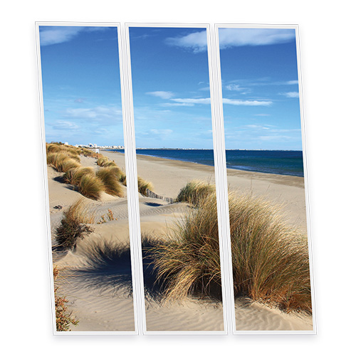 [DT1-DUN-12030-X3] Pack 3 Dalles LED Imprimées - Dunes - 1200x300mm - Usinée en France by DELITECH