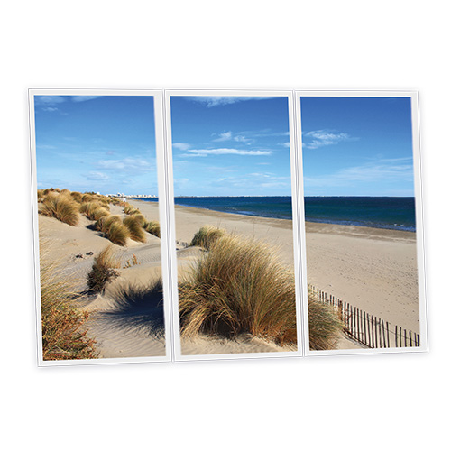 [DT1-DUN-12060-X3] Pack 3 Dalles LED Imprimées - Dunes - 1200x600mm - Usinée en France by DELITECH