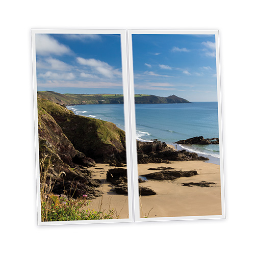 [DT1-BEA-12060-X2] Pack 2 Dalles LED Imprimées - Beach - 1200x600mm - Usinée en France by DELITECH