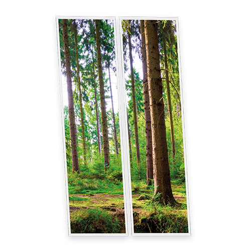 [DT1-WOO-12030-X2] Pack 2 Dalles LED Imprimées - Woods - 1200x300mm - Usinée en France by DELITECH