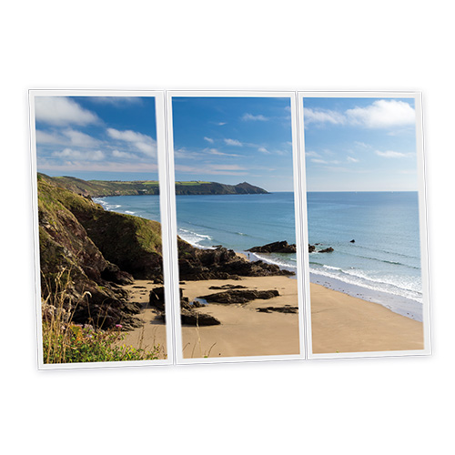 [DT1-BEA-12060-X3] Pack 3 Dalles LED Imprimées - Beach - 1200x600mm - Usinée en France by DELITECH