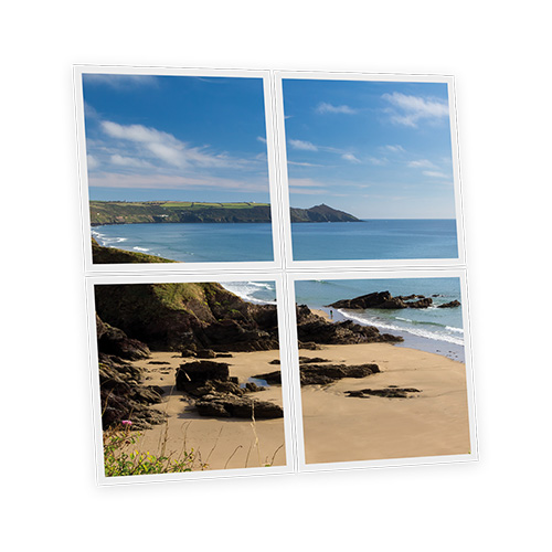 [DT1-BEA-6060-X4] Pack 4 Dalles LED Imprimées - Beach - 600x600mm - Usinée en France by DELITECH