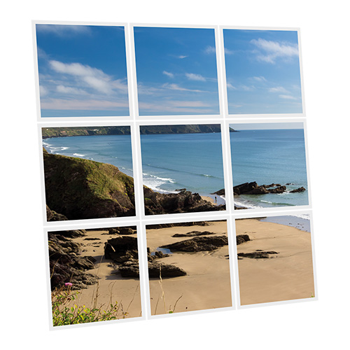 [DT1-BEA-6060-X9] Pack 9 Dalles LED Imprimées - Beach - 600x600mm - Usinée en France by DELITECH