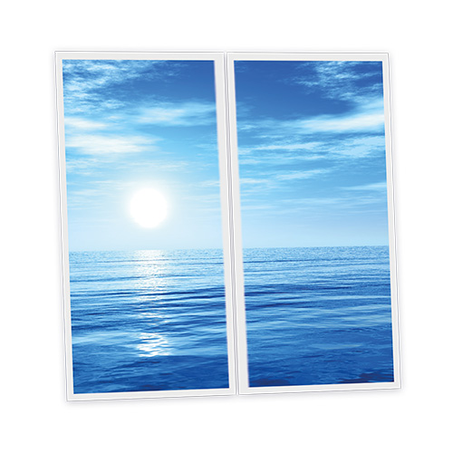 [DT1-HOR-12060-X2] Pack 2 Dalles LED Imprimées - Horizon - 1200x600mm - Usinée en France by DELITECH