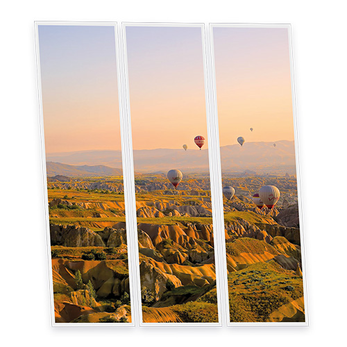 [DT1-VIE-12030-X3] Pack 3 Dalles LED Imprimées - Views - 1200x300mm - Usinée en France by DELITECH