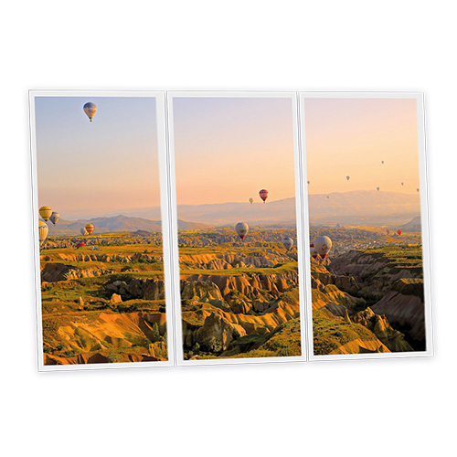 [DT1-VIE-12060-X3] Pack 3 Dalles LED Imprimées - Views - 1200x600mm - Usinée en France by DELITECH