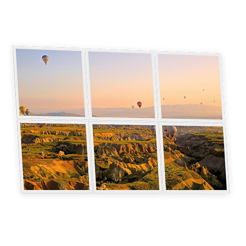 [DT1-VIE-6060-X6] Pack 6 Dalles LED Imprimées - Views - 600x600mm - Usinée en France by DELITECH