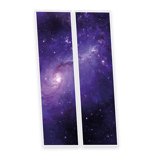 [DT1-GAL-12030-X2] Pack 2 Dalles LED Imprimées - Galaxy - 1200x300mm - Usinée en France by DELITECH