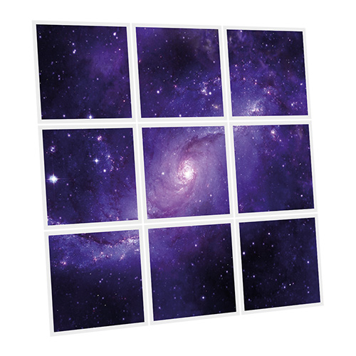 [DT1-GAL-6060-X9] Pack 9 Dalles LED Imprimées - Galaxy - 600x600mm - Usinée en France by DELITECH
