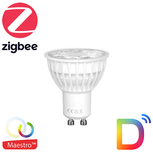 [DT-FUT103ZR] Ampoule GU10 - MAESTRO RF Gen 2 + Zigbee Tuya - 4W - RGBCCT - DELISMART