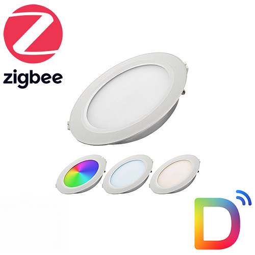 [FUT068Z] Encastrable LED Slim Rond 6W - MAESTRO Zigbee Tuya - RGB et Blancs Froid, Neutre et Chaud - DELISMART (ZIGBEE ONLY)